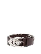 Matchesfashion.com Isabel Marant - Tehorah Leather Belt - Mens - Dark Brown