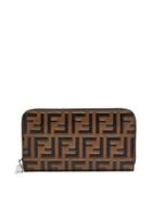 Matchesfashion.com Fendi - Logo Embossed Leather Wallet - Mens - Brown