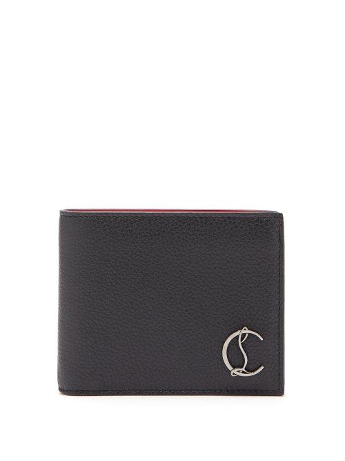 Matchesfashion.com Christian Louboutin - Coolcard Monogram Plaque Leather Bi Fold Wallet - Mens - Black
