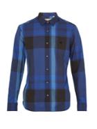 Burberry Coatson Logo-embroidered Checked Cotton Shirt