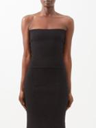 Wardrobe.nyc Wardrobe. Nyc - Ribbed-knit Cotton-blend Tube Top - Womens - Black