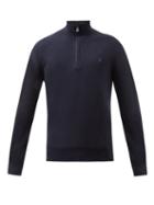 Polo Ralph Lauren - Logo-embroidered Zipped Cotton Sweater - Mens - Navy