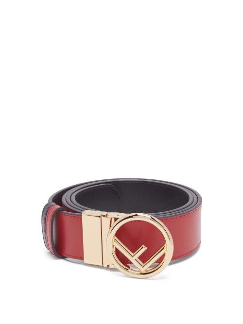 Matchesfashion.com Fendi - Logo Buckle Leather Belt - Womens - Black