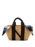 Matchesfashion.com Muu - George Woven Straw And Wool Basket Bag - Womens - Black Multi