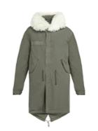 Mr & Mrs Italy Shearling-trimmed Hooded Cotton Parka
