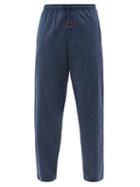Smr Days - Malibu Striped Cotton-jersey Straight-leg Trousers - Mens - Navy