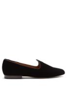 Matchesfashion.com Le Monde Beryl - Venetian Velvet Slipper Shoes - Womens - Black