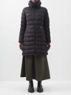 Moncler - Flammette Hooded Quilted Down Coat - Womens - Black