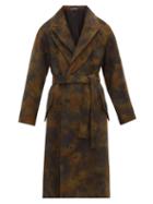 Matchesfashion.com Ann Demeulemeester - Belted Double Lapel Wool Coat - Mens - Multi