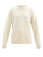 Matchesfashion.com The Elder Statesman - High-neck Cashmere Sweater - Womens - Ivory