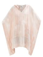 Ladies Beachwear Lisa Marie Fernandez - Tie-dye Hooded Cotton-blend Kaftan - Womens - Pink