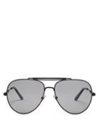 Matchesfashion.com Bottega Veneta - Aviator Metal Sunglasses - Mens - Black