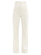 Matchesfashion.com Jacquemus - High-rise Linen-blend Trousers - Womens - Beige