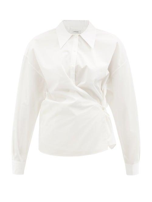 Lemaire - Asymmetric Cotton-poplin Shirt - Womens - Ivory