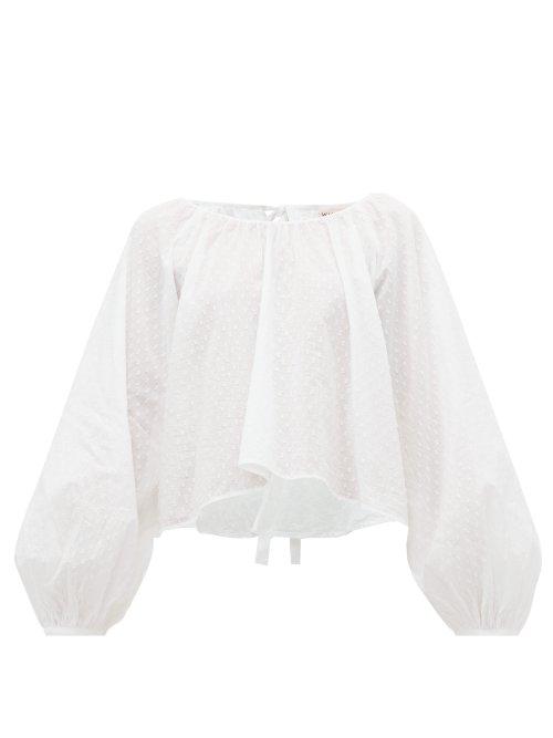 Matchesfashion.com Wiggy Kit - Lavender Fields Fil Coup Cotton Top - Womens - White