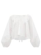 Matchesfashion.com Wiggy Kit - Lavender Fields Fil Coup Cotton Top - Womens - White