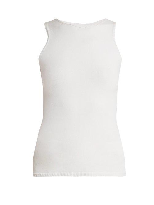 Matchesfashion.com The Row - Dillen Crepe Tank Top - Womens - White