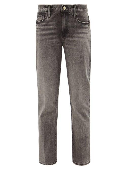 Ladies Rtw Frame - Le Nouveau Straight-leg Jeans - Womens - Dark Grey
