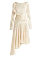 Matchesfashion.com Preen By Thornton Bregazzi - Amber Silk Satin Midi Dress - Womens - Ivory