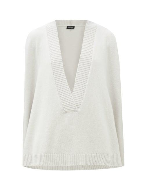 Matchesfashion.com Eskandar - Plunge-neck Sleeveless Cashmere Sweater - Womens - Grey