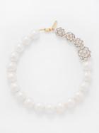 Timeless Pearly - Faux-pearl, Crystal & Gold-plated Choker Necklace - Womens - Pearl