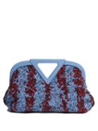 Ladies Bags Bottega Veneta - Point Boucl-canvas Clutch - Womens - Blue Multi