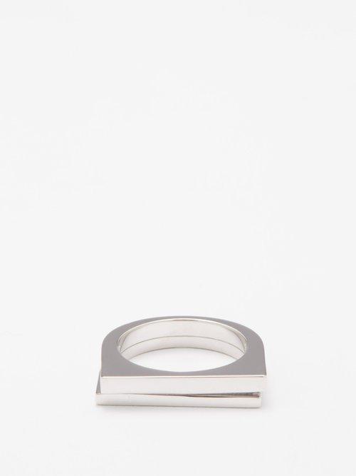 Tom Wood - Step Layered-band Sterling-silver Ring - Mens - Silver