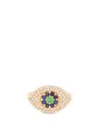 Matchesfashion.com Ileana Makri - Blossom Drops Eye Sapphire & 18kt Gold Ring - Womens - Yellow Gold
