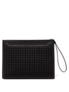 Matchesfashion.com Christian Louboutin - Skypouch Stud-embellished Leather Clutch - Mens - Black