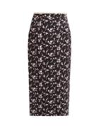 Matchesfashion.com No. 21 - Floral Print Crepe Pencil Skirt - Womens - Black