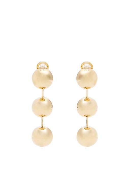 Matchesfashion.com Balenciaga - Bead Drop Earrings - Womens - Gold