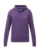 Matchesfashion.com Acne Studios - Ferris Face Cotton Hooded Sweatshirt - Mens - Purple