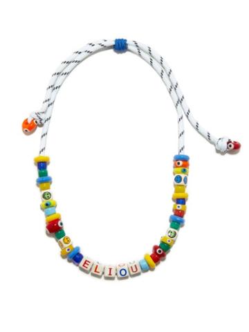 Liou - Enfant Glass & Rope Necklace - Mens - Multi