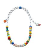 Liou - Enfant Glass & Rope Necklace - Mens - Multi