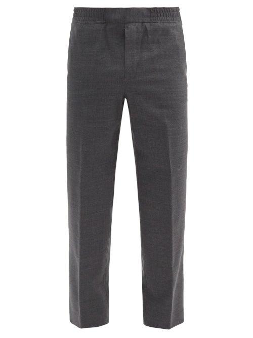 Matchesfashion.com Acne Studios - Pismo Wool-blend Trousers - Mens - Dark Grey