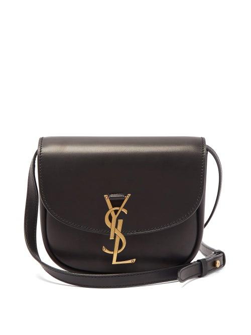 Matchesfashion.com Saint Laurent - Kaia Small Ysl-plaque Leather Cross-body Bag - Womens - Black