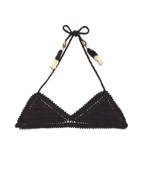 She Made Me Essential 70's Halterneck Triangle Bikini Top