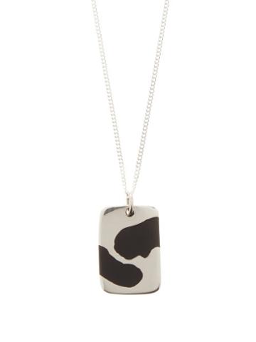 Matchesfashion.com Ellie Mercer - Resin-inlaid Sterling-silver Necklace - Mens - Silver Multi