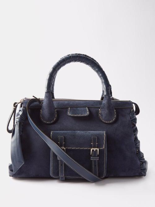 Chlo - Edith Suede Bag - Womens - Navy