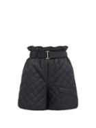 Matchesfashion.com Ganni - Quilted Recycled-fibre Ripstop Shorts - Womens - Black