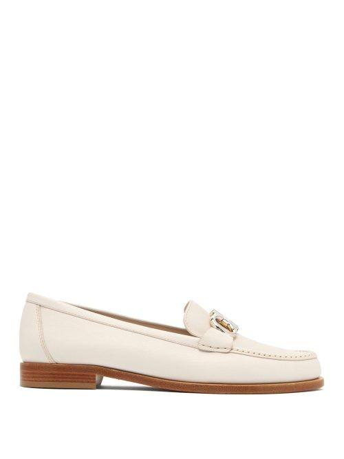 Matchesfashion.com Salvatore Ferragamo - Rolo Leather Loafers - Womens - White