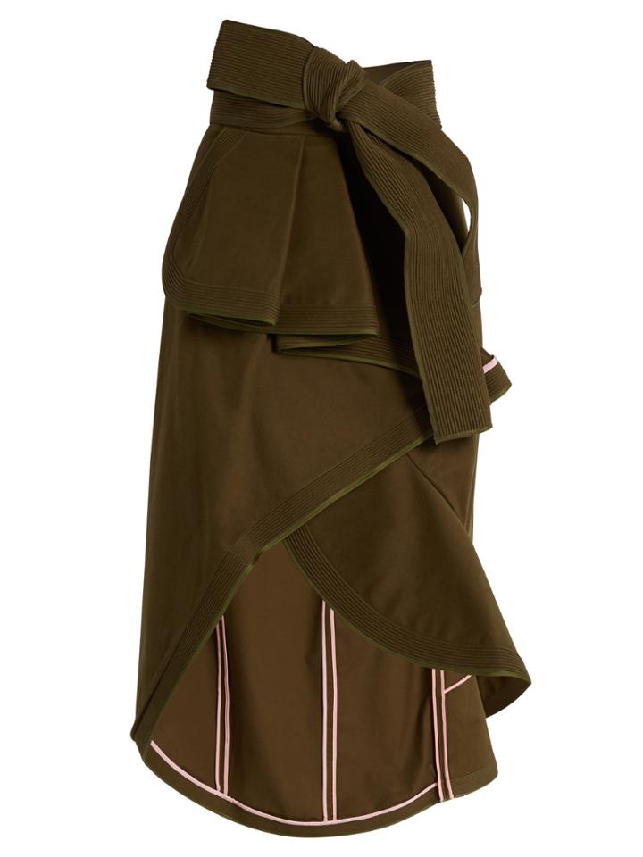 Johanna Ortiz Cienaga Ruffled Cotton-blend Skirt