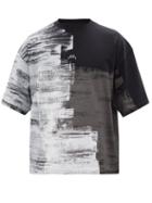 Matchesfashion.com A-cold-wall* - Brushstroke-print Organic-cotton Jersey T-shirt - Mens - Black Grey