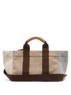 Matchesfashion.com Rue De Verneuil - Parcours Medium Leather-trimmed Felt Tote Bag - Womens - Grey Multi