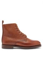 Matchesfashion.com Crockett & Jones - Barnwell Pebbled-leather Derby Boots - Womens - Tan