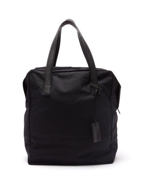 The Row - Tr612 Zip-top Canvas Tote Bag - Womens - Black