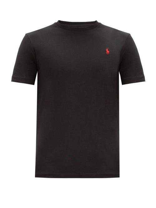 Matchesfashion.com Polo Ralph Lauren - Logo-embroidered Cotton-jersey T-shirt - Mens - Black