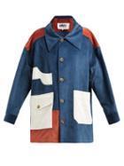 Matchesfashion.com Mm6 Maison Margiela - Cotton Blend Corduroy Coat - Womens - Blue Multi