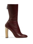 Matchesfashion.com Alexander Mcqueen - Leather Ankle Boots - Womens - Burgundy