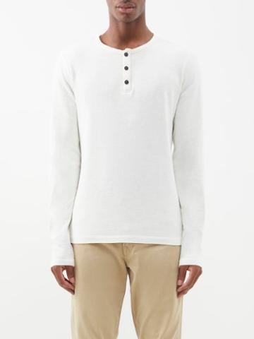 Citizens Of Humanity - Pablo Cotton-jersey Henley Shirt - Mens - Cream